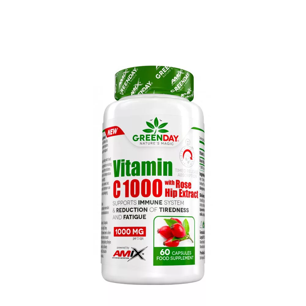 GreenDay® Vitamin C 1000 with Rose Hip Extract (60 Capsules)